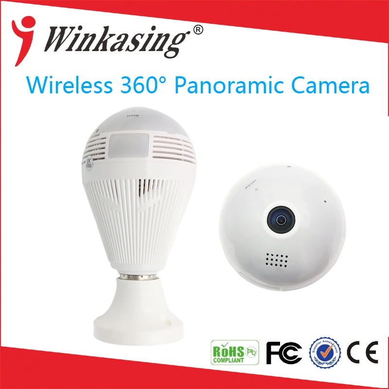 

1080P Wireless Panoramic E27 Bulb Light Camera IP Infrared Night VisionSmart Home CCTV 360 degree 2MP Security VR Camera WiFi