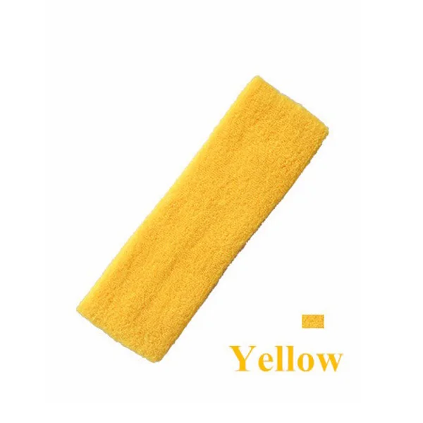 1 шт. качественный хлопковый спортивный напульсник унисекс повязка на голову для бега баскетбольная лента для волос при занятиях йогой эластичная повязка на голову спортивная безопасность - Цвет: Yellow