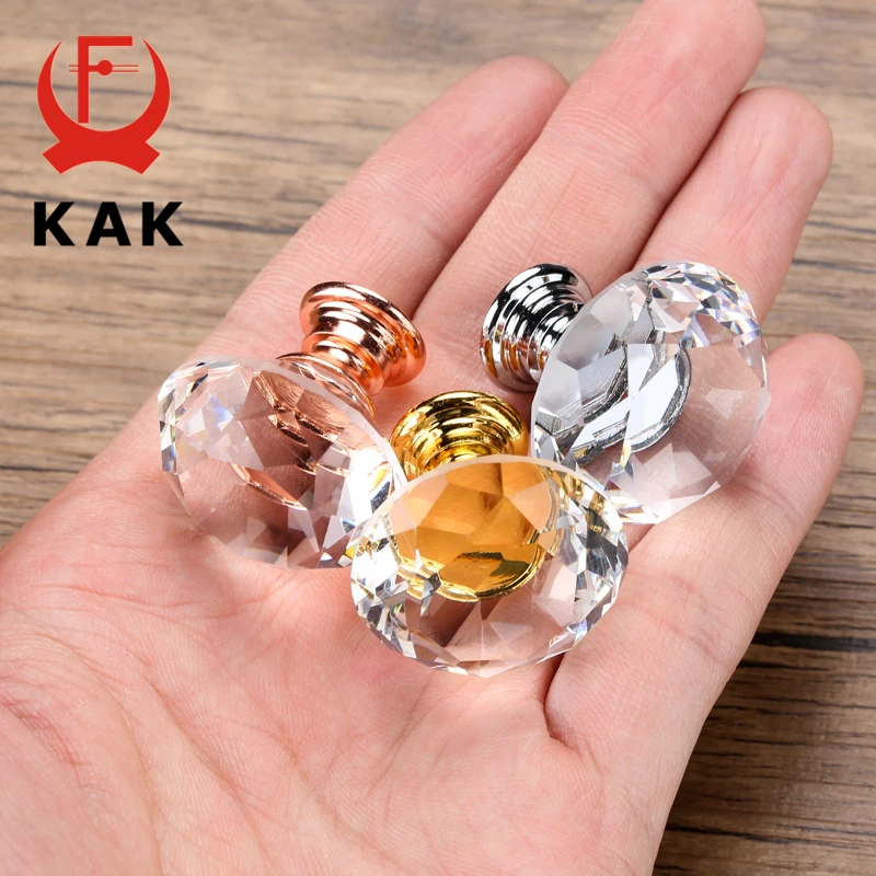 Diamond Crystal Glass Cabinet Knobs 5