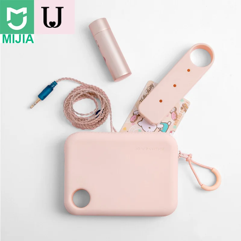 Xiaomi Mijia силиконовый портативный чехол для хранения на молнии сумка кошелек легкий с ремешком на руку