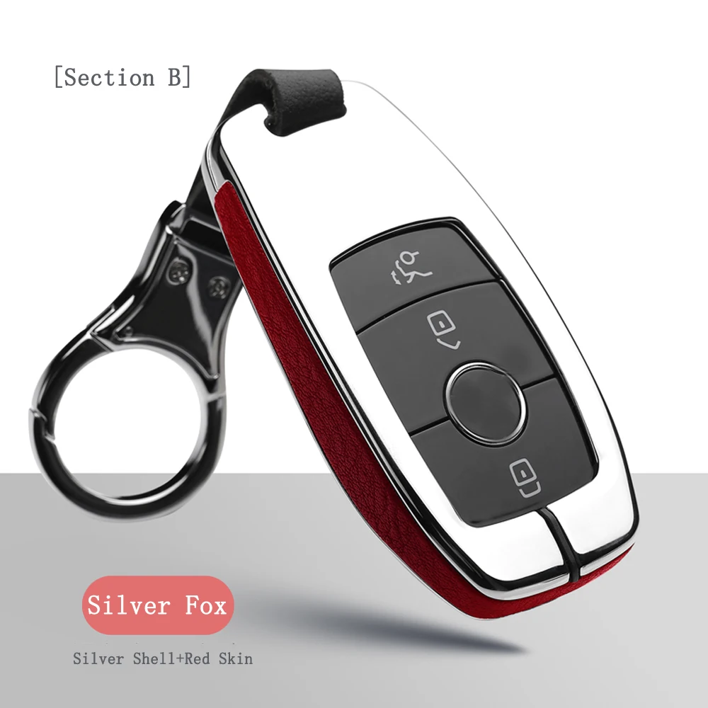 

Car Key Wallet Case For Mercedes Benz CLS CLA GLK GLA SLK AMG A B C R G E S W210 W211 class Car Styling Keychain Holder Keyring