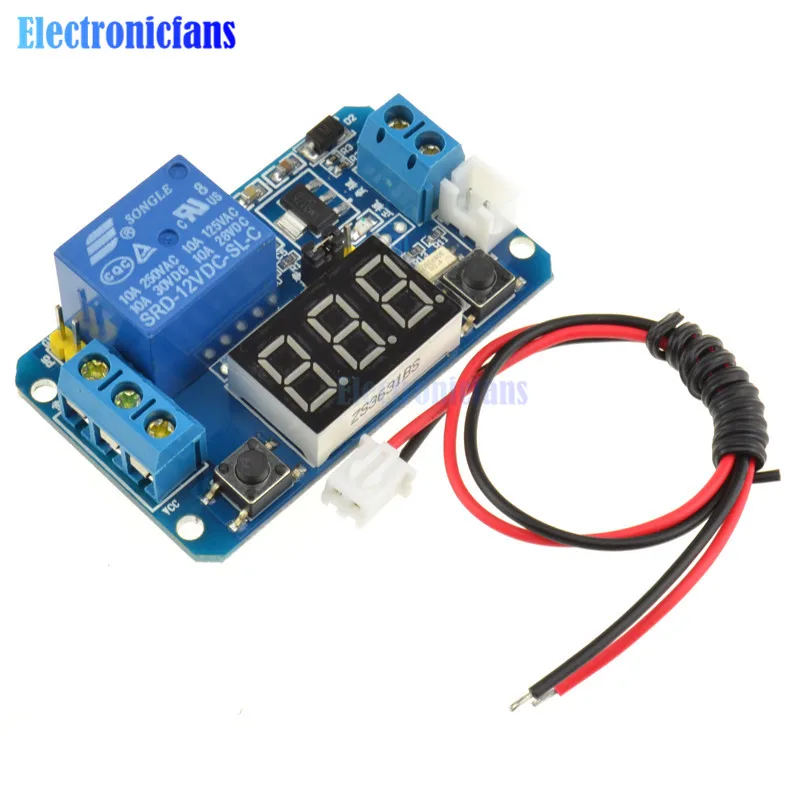 

12V LED Digital Display Trigger Time Delay relay Module 0 - 999s 0 - 999minutes