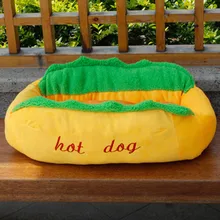 

Fashion Hot Dog Bed Kennel Pet Winter Beds Sofa Cushion Supplies Warm Cat House Sleeping Bag Cozy Puppy Nest mattress Yellow