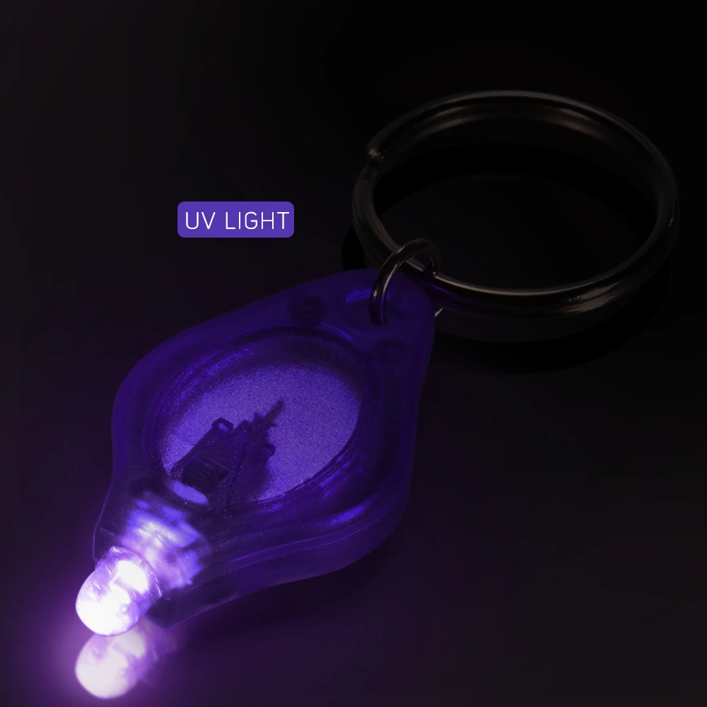 10Pcs Key Ring Light LED Keychain Light Gift Mini Portable Flashlight Ultra Bright Torch Currency Passports Detector