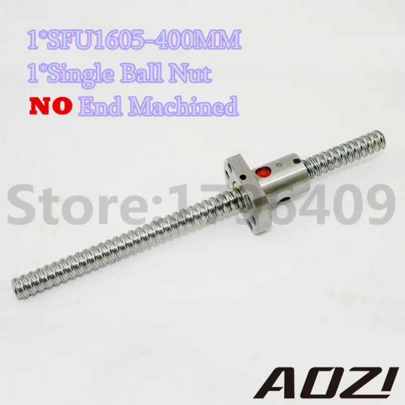 ФОТО High Quality SFU1605 400mm RM1605 400mm Rolled Ball Screw 1pc+1pc Ball Nut For SFU1605 No End Machined