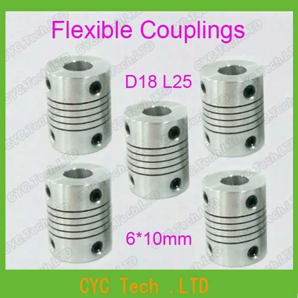 10 pcs OD18*25mm Aluminium Shaft Couplings,6*10mm Stepper Motor