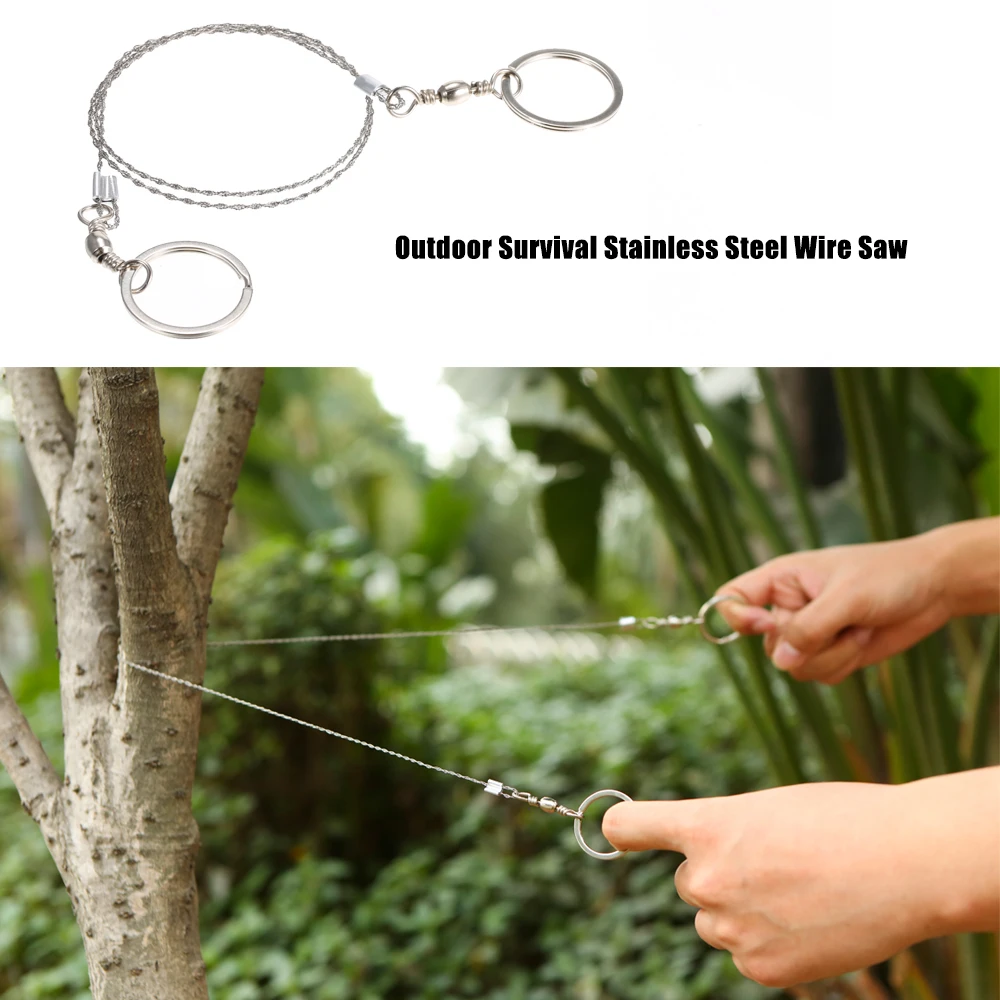 Outdoor Camping Saw Emergency Survival Gear Stainless Steel Wire Tool Kit Hand Pocket Wire Saw