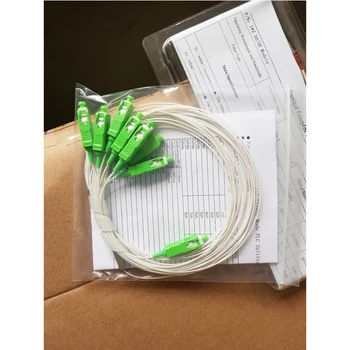

10pcs Fiber Optic PLC Splitter 1X8 Mini Module 0.9mm 1m with SC APC Connector