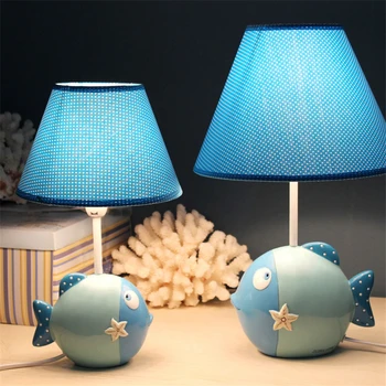 

Children Bedroom Bedside Fish LED Table Lamps Lights Reading Fish Desk Lamps Led Eye Sitting Room Lighting Decorative Luminaire
