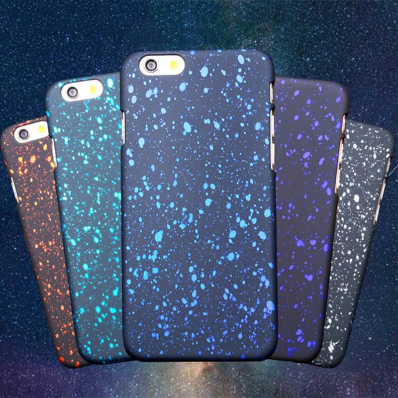 

3D Frosted Matte Starry Sky Case For Iphone 7 6s 6 Plus SE 5 5s Funda Fashion Stars Ultra Thin PC Hard Back Cover Phone Cases