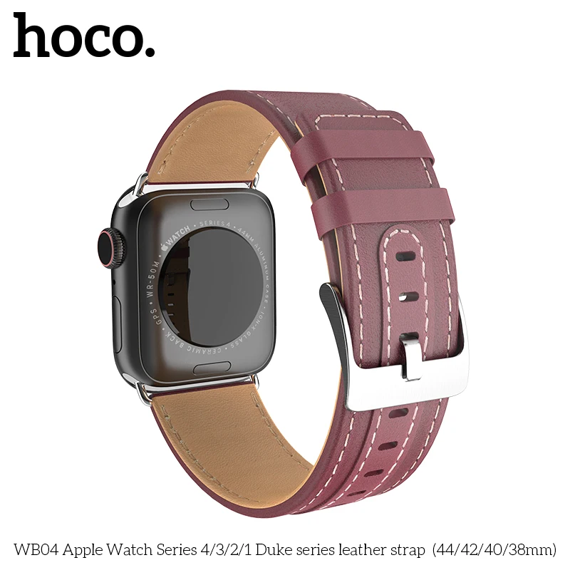 HOCO сменный ремешок из натуральной кожи для Apple Watch Series 4 Series 3 2 1 совместим с Apple Watch Band 44 мм