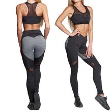 

2018 Heart Yoga Pants Women Fitness Sexy Leggings Sport Running Tight Pants Women Fitness Slim Gym Leggings Black Sportswear