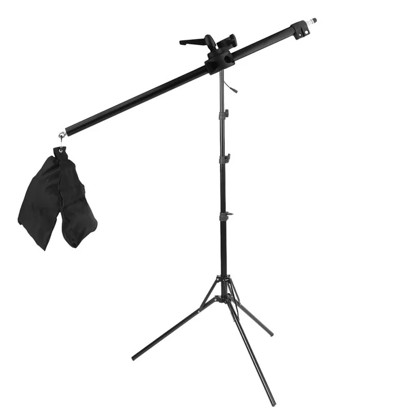 

78-141CM Photo Studio Boom Arm Top Light Stand With Weight Bag Kit Photo Studio Accessories Extension Rod