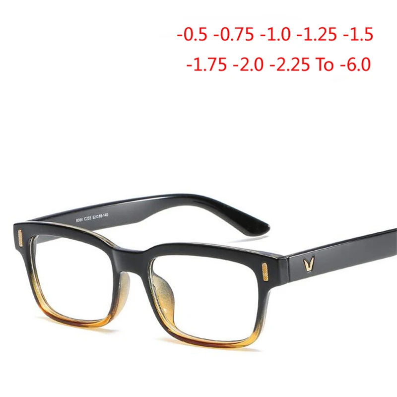 

-0.5 -0.75 -1.0 To -6.0 Prescription Eyeglasses 1.56 Aspheric Lens Myopia Glasses For Unisex Literary Student Diopters Glasses