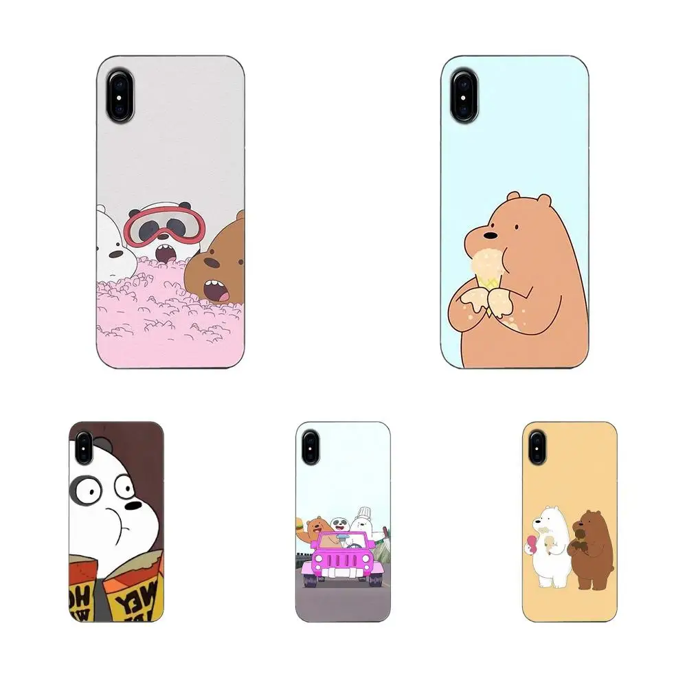 

Oedmeb Soft Case Coque Cover For Apple iPhone 4 4S 5 5C 5S SE 6 6S 7 8 Plus X XS Max XR We Bare Bears