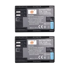 DSTE 2x LP-E6 LP-E6N lp e6n Батарея для Canon EOS 6D 7D 60D 60Da 70D 80D 5DSR 7D Mark II 5DS 5D Mark II 5D Mark III 5D Mark IV