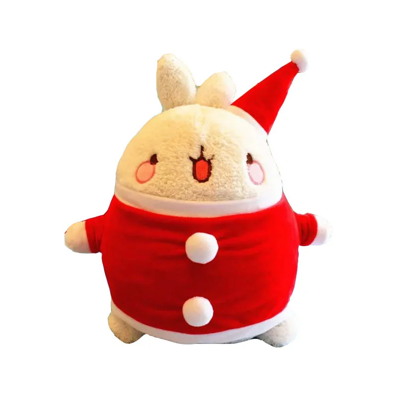 

Potato rabbit molang lovers dolls, two Christmas fawn shape plush toys, Christmas gifts kawaii plush toys for children