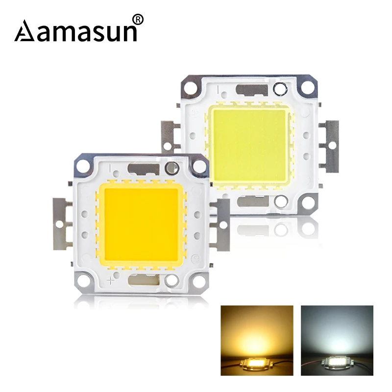 COB светодиодный чип 10 Вт 9-12V 20W 30W 50W 100W 30 V-32 V Интегрированный Светодиодный бусины для прожектора прожектор теплый белый/белый