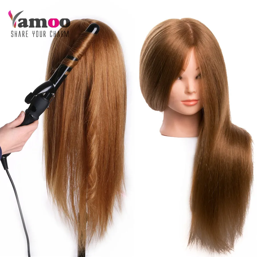 60% human hair training head