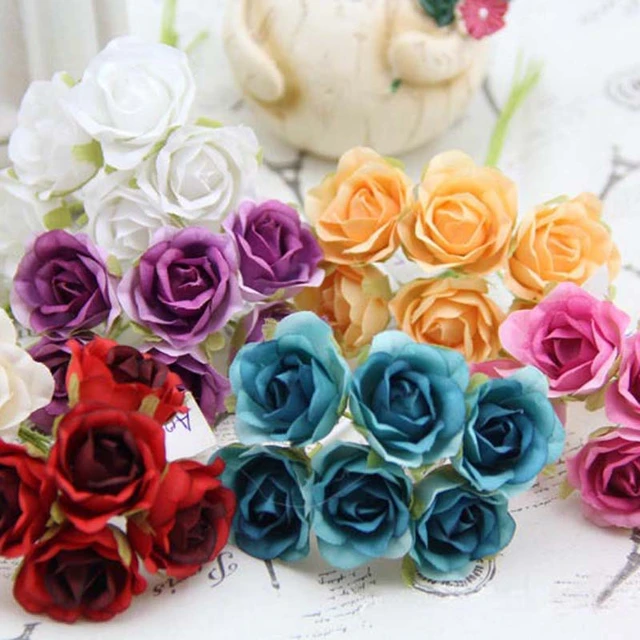 Mini Bouquet Flowers Decoration  Mini Decorations Flowers Diy - 60pcs  Artificial - Aliexpress