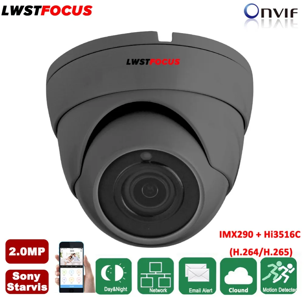 

ONVIF IP Camera Sony Starvis IMX290+Hi3516C 1080P H.265/264 Video Surveillance Camera IP 2MP 20M IR In/Outdoor Dome Camera