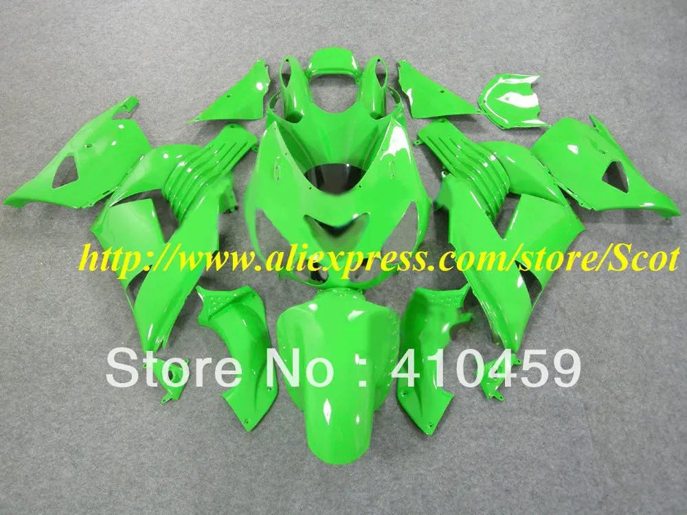 Новейшая модель; полный комплект обтекателей зеленого цвета для KAWASAKI Ninja ZX14R 06 07 ZX 14R 2006 2007 ZX-14R 06-07 2006-2007