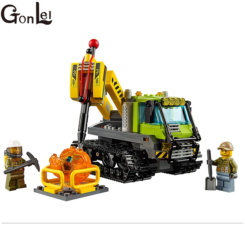 GonLeI 10639 Бела город серии вулкан гусеничный геолого поиска Building Block кирпичики игрушки подарок для детей 60122