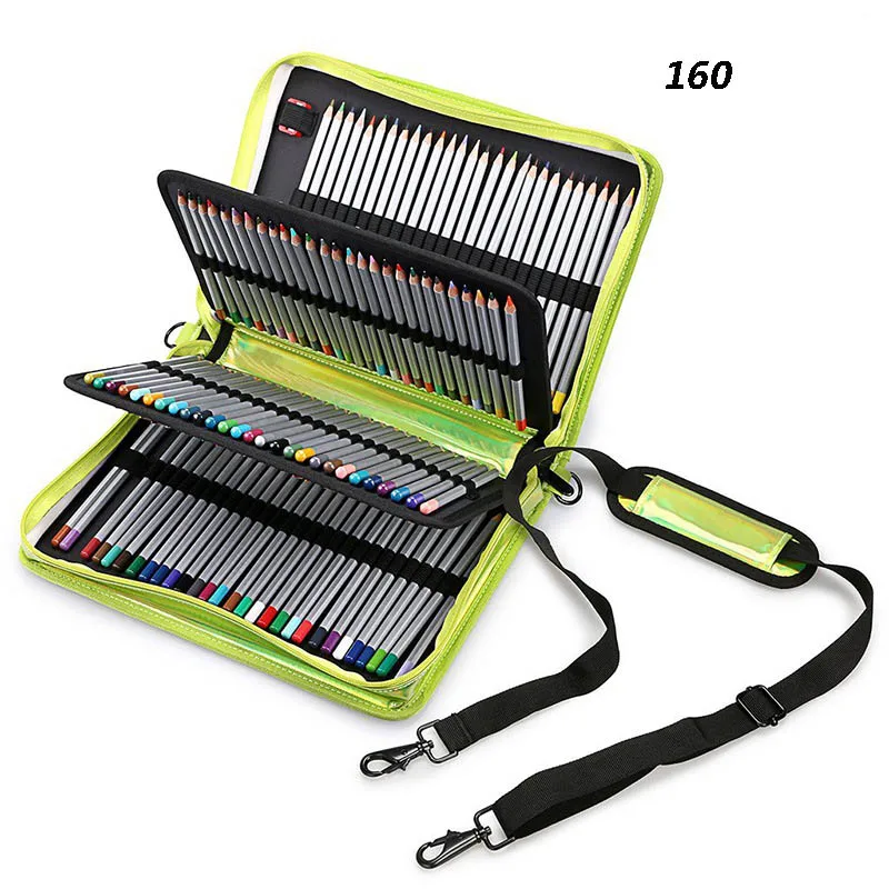 Couro do Plutônio Case de Lápis a Laser Criativo Buracos Grande Pencilcase Penal Luxo Caneta Bolsa Caixa Escritório Escola Papelaria 160 Mod. 114715 21 a laser 160 buracos grande pencilcase penal