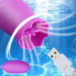 Вибраторы для языка USB вибрационное яйцо 12 Скоростей G-spot Вагина массаж оральные ласки клитор стимулятор интимные игрушки для женщин