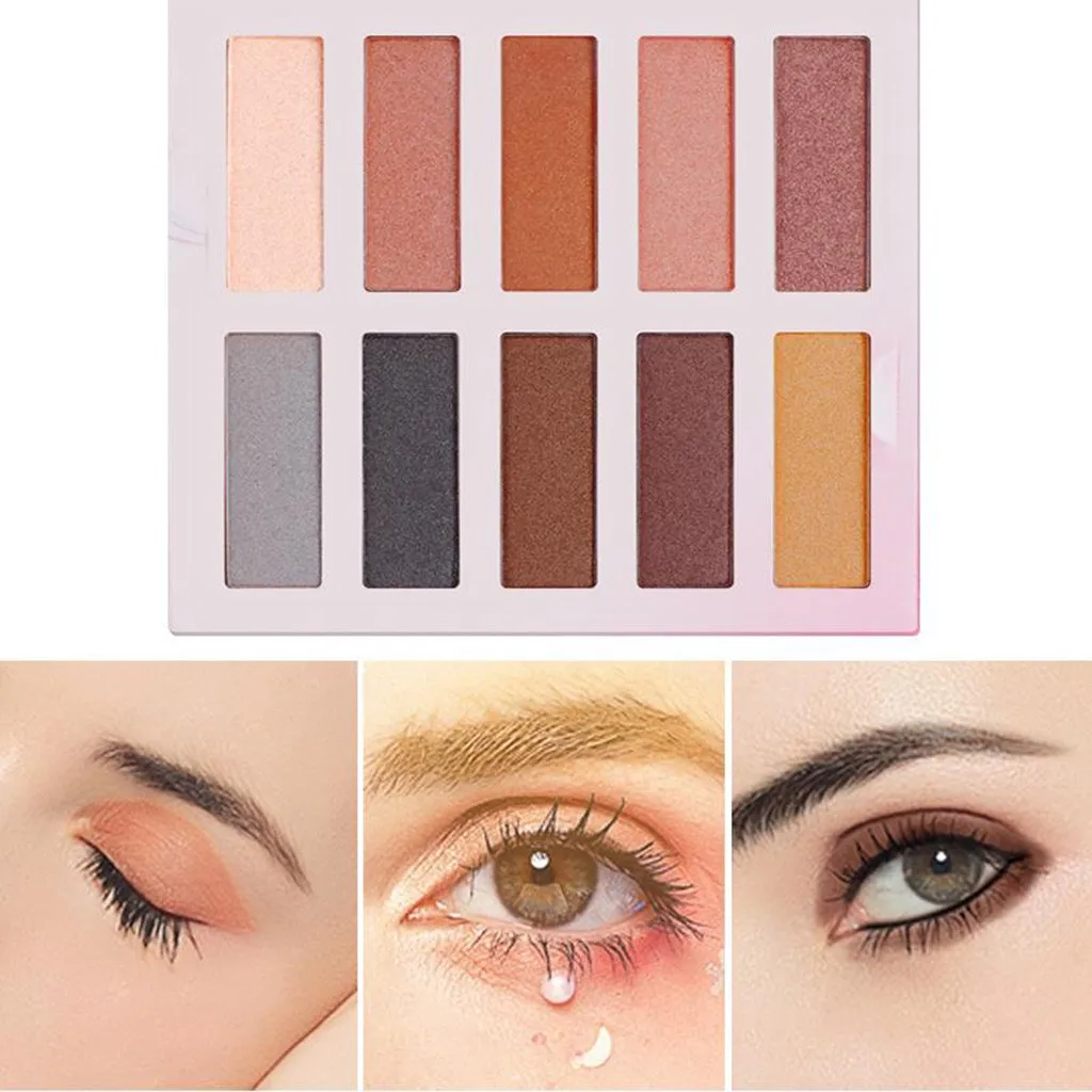 Us 1 44 38 Off Makeup 10 Color Eye Shadow Plate Pearl Matte Nude Beauty Glazed Palette Pop Color Makeup Shadows Zer In Eye Shadow From Beauty