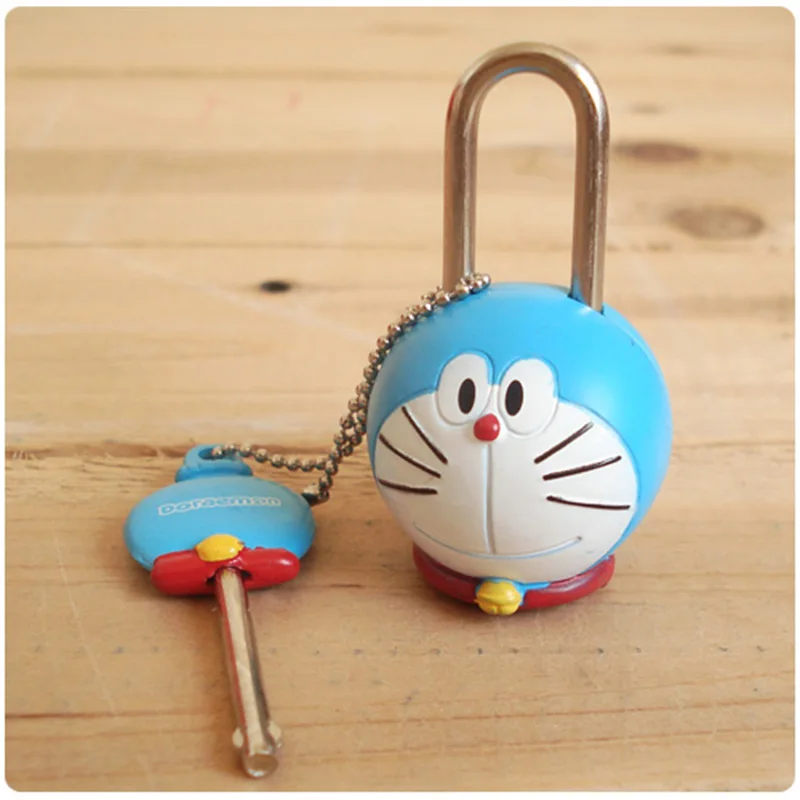 Mini Cute Resetable Padlock Security small suitcase padlock Doraemon for luggage backpack