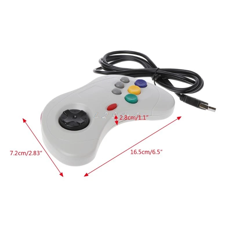 1 шт. USB классический геймпад проводной игровой контроллер Joypad для sega Saturn PC USB геймпад контроллер