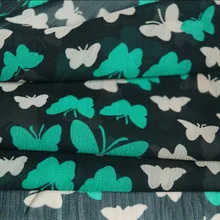 Шифоновый принт креп материал поли DIY Ткань Бабочка летняя ткань для платья блузка шарф квалификация