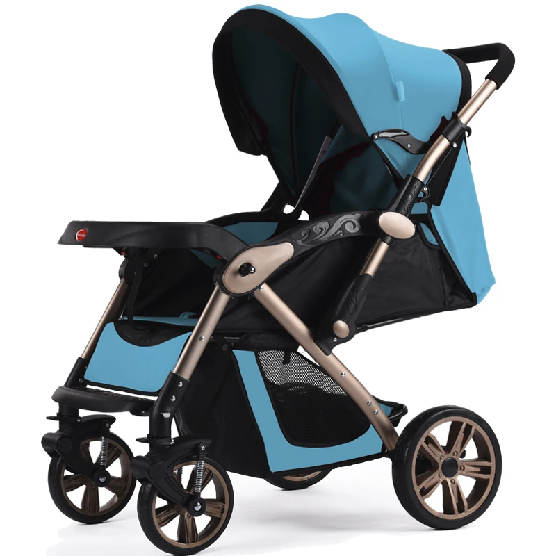 Love Bollywood high landscape baby stroller can sit and lie bed folding