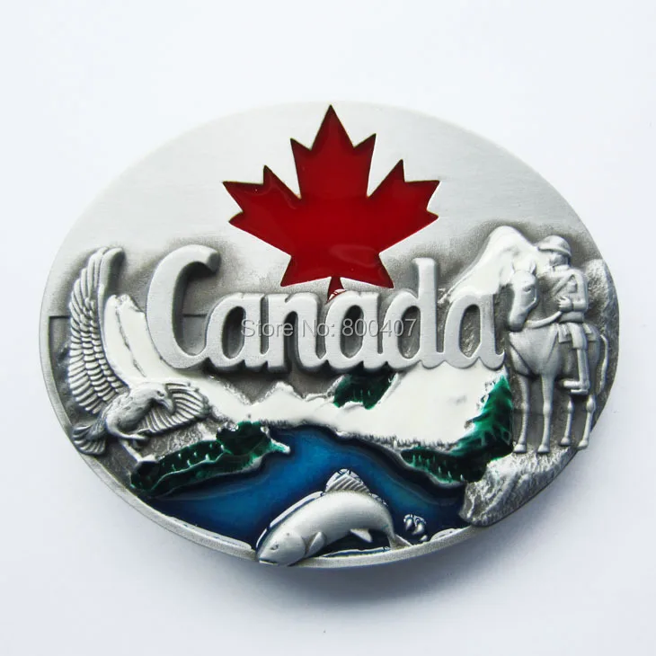 Retail Distribute Canada Canadian Maple Leaf Wildlife Belt Buckle