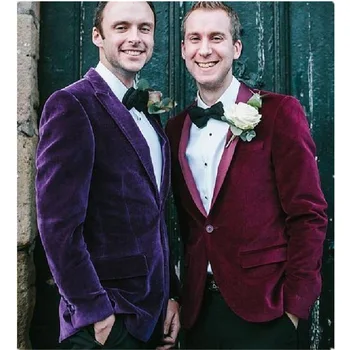 

Chaqueta Americana Hombre Doudoune Homme Blazer Men Fashionable Men Velvet Groomsman Wedding Jackets Coat Custom Party Dance