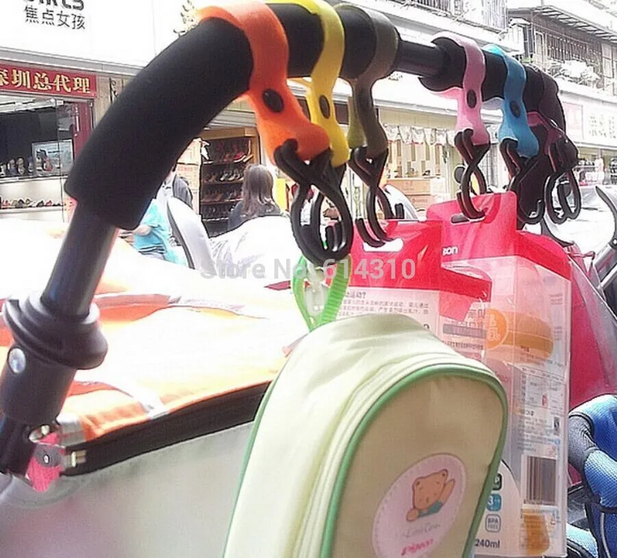3 шт./лот, новая пластиковая детская коляска, вешалка для коляски, 2 крючка ftrq0011