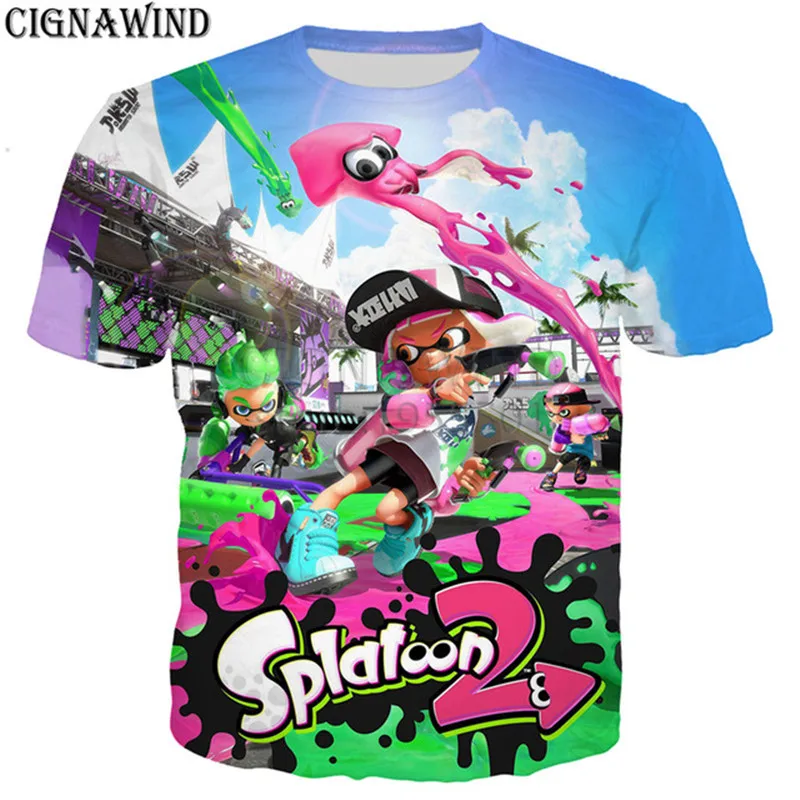

New arrive popular Splatoon 2 t shirt men women 3D print fashion cool hip hop style tshirt streetwear casual summer tops