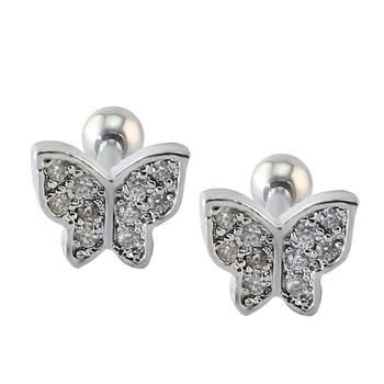 

Butterfly Cartilage Earring Piercing Jewelry Cute Stud Earrings for Girls Helix Piercing Cubic Zirconia Ear Studs