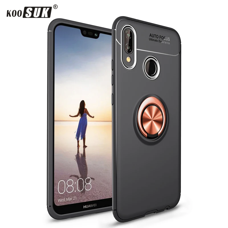 Huawei Honor 10 Lite Honor9 Car Holder 360 Rotate Finger Ring Case For 8 9 Honor10 Phone Soft Back Cover | Мобильные телефоны и