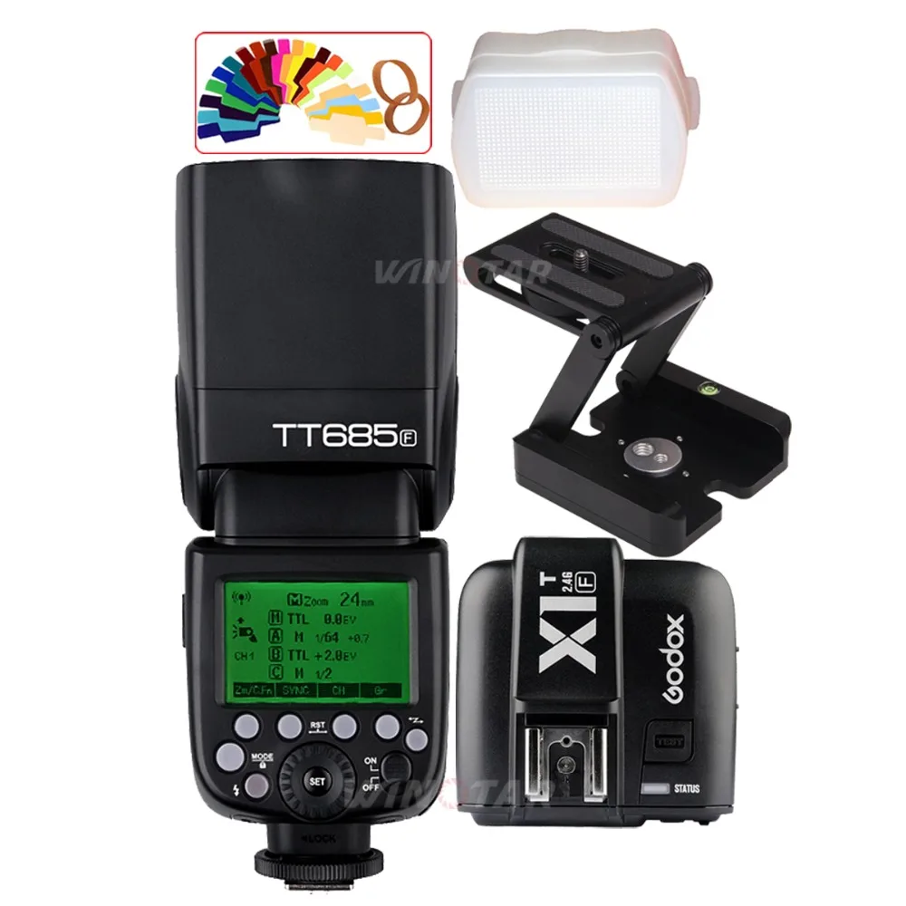 

Godox TT685F 2.4G i-TTL Flash + X1T-F Trigger + Z Tripod Bracket Head for Fuji X-Pro2 X-Pro1 X-T20 X-T10 X-T2 X-T1 X100F X100T
