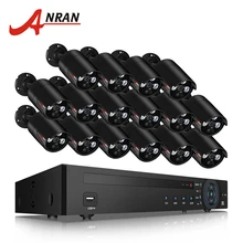 ANRAN 16CH 5.0MP POE NVR H.265 CCTV Системы пуля Водонепроницаемый 16 шт 1920 P IP Камера видеонаблюдения комплект 6 ТБ HDD