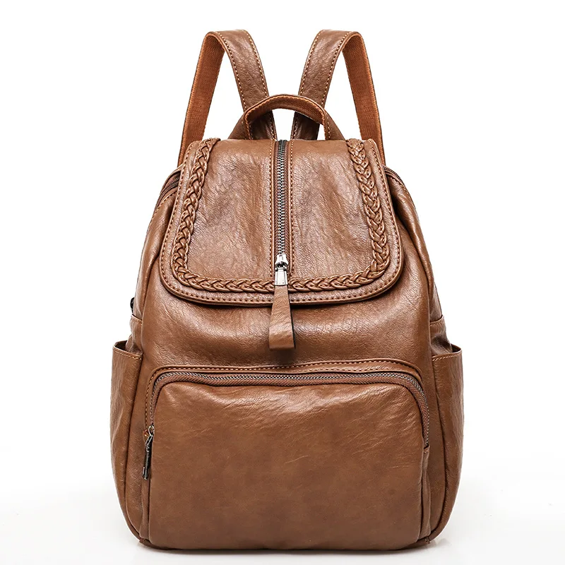 Fashion Women Backpack High Quality Youth Leather Backpacks for Teenage
