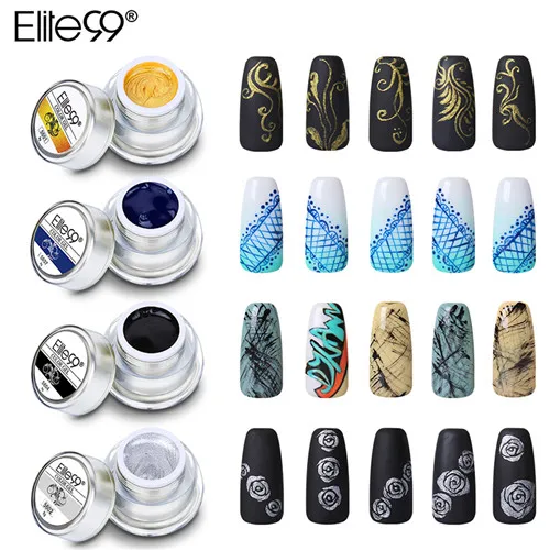 Elite99, 4 шт./лот, Гель-лак, 8 г, чистый цвет, замачивается, УФ светодиодный, гель для маникюра, Французский Гель-лак для ногтей, цветной, сделай сам, дизайн ногтей - Цвет: N-E99-CHJ-C003