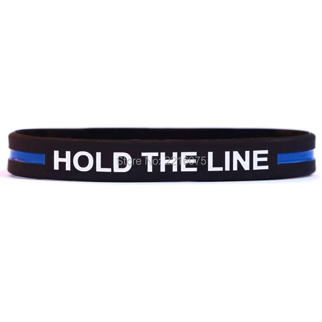 300pcs Hold The Line Thin Blue Silicone Wristband Rubber 300pcs Hold The Line Thin Blue Silicone Wristband Rubber Bracelets Free Shipping By Dhl Express