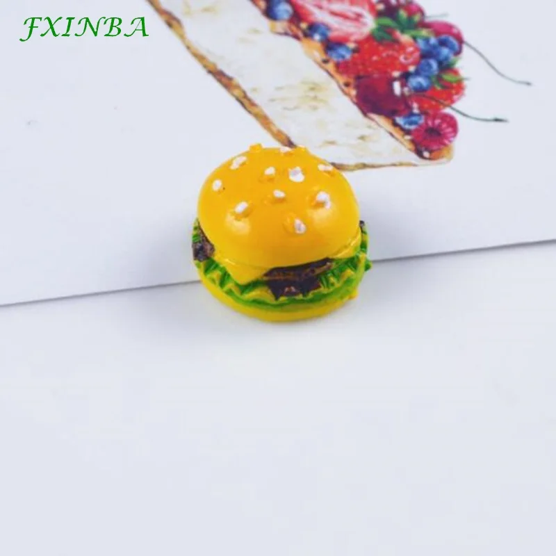 FXINBA 5 шт. мини гамбургер талисманы для слизи наполнитель DIY орнамент телефон украшения из смолы Lizun глина поставки игрушечные лошадки