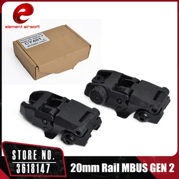 

Element 2 Pcs 20mm Rail GEN 2 Tactical Folding Anteriore Di Sostegno Di Vibrazione Attrazioni Buis Set Flip-up Sight CY401