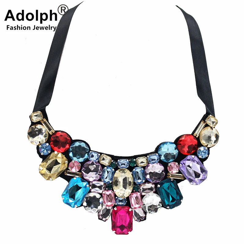 

ADOLPH Star Jewelry Bohemian Rhinestone Choker Necklace Handmade Ethnic Collar Statement Necklaces & Pendants For Woman New