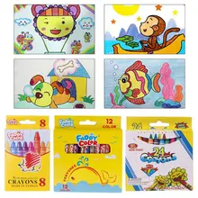 Безопасный Набор цветных мелков для рисования для студентов, цветная краска для детей, ручка 8/12 цветов