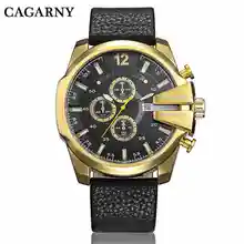 CAGARNY Relojes hombres Lujo de la Marca De Moda Grande Del Dial Reloj Del Deporte con el Calendario 0150